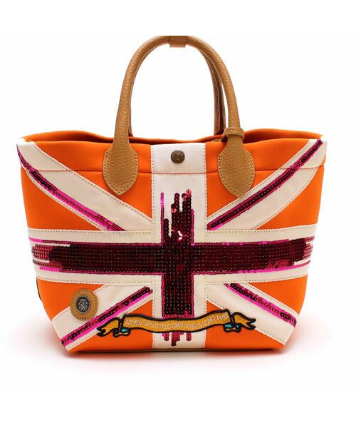 Accesoires De Mademoiselle / アクセソワ・ドゥ・マドモワゼル トートバッグ | マジックライト/ユニオンジャックキューブトート21cm(Dカン+) | 詳細12