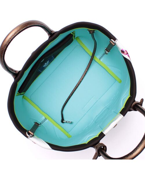 Accesoires De Mademoiselle / アクセソワ・ドゥ・マドモワゼル トートバッグ | マジックライト/ユニオンジャックキューブトート21cm(Dカン+) | 詳細15