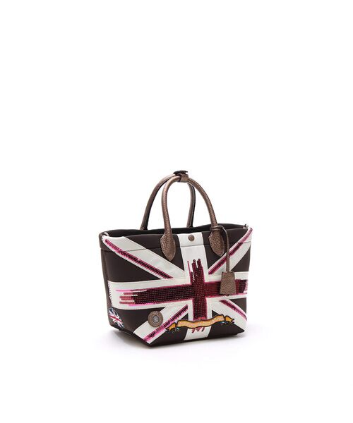 Accesoires De Mademoiselle / アクセソワ・ドゥ・マドモワゼル トートバッグ | マジックライト/ユニオンジャックキューブトート21cm(Dカン+) | 詳細18