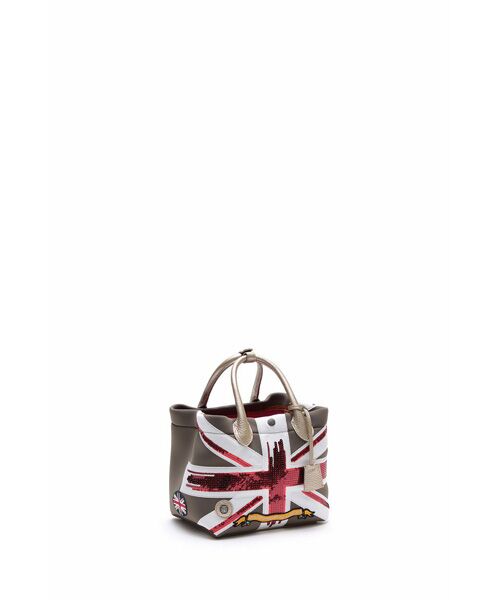 Accesoires De Mademoiselle / アクセソワ・ドゥ・マドモワゼル トートバッグ | マジックライト/ユニオンジャックキューブトート21cm(Dカン+)(LODO.R)