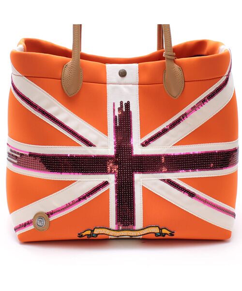 Accesoires De Mademoiselle / アクセソワ・ドゥ・マドモワゼル トートバッグ | マジックライト/ユニオンジャックキューブトート34cm | 詳細11