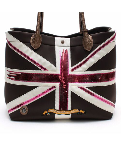 Accesoires De Mademoiselle / アクセソワ・ドゥ・マドモワゼル トートバッグ | マジックライト/ユニオンジャックキューブトート34cm | 詳細18