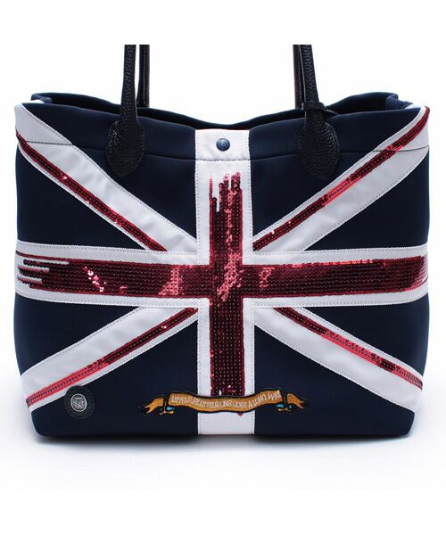 Accesoires De Mademoiselle / アクセソワ・ドゥ・マドモワゼル トートバッグ | マジックライト/ユニオンジャックキューブトート34cm | 詳細25