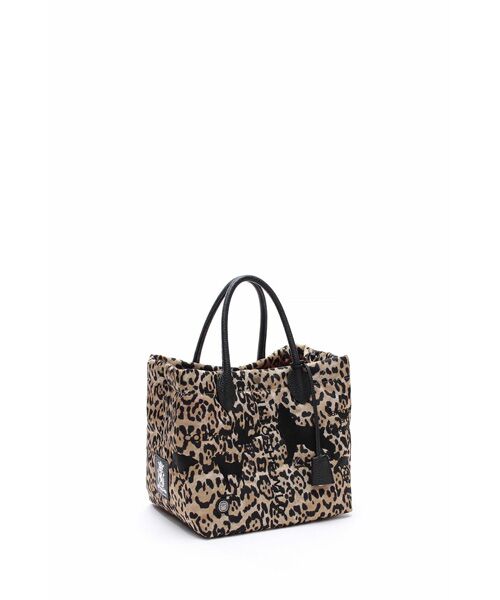 Accesoires De Mademoiselle / アクセソワ・ドゥ・マドモワゼル トートバッグ | デービス/キューブトート25cm(Dカン＋)　BLACK（LEOPARD）