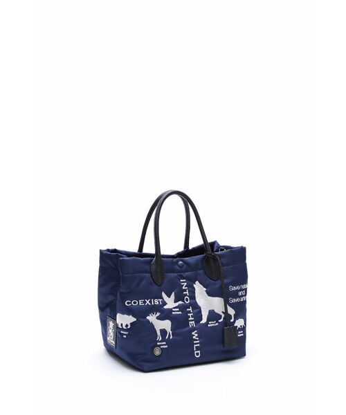 Accesoires De Mademoiselle / アクセソワ・ドゥ・マドモワゼル トートバッグ | デービス/キューブトート25cm(Dカン＋)　BLACK（NAVY）