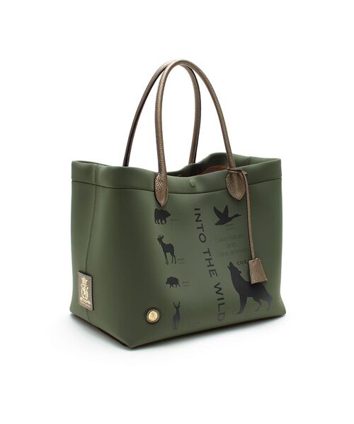 Accesoires De Mademoiselle / アクセソワ・ドゥ・マドモワゼル トートバッグ | マジックライト/キューブトート34cm(KHAKI,L)