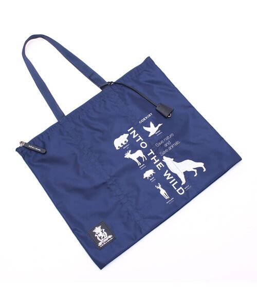 Accesoires De Mademoiselle / アクセソワ・ドゥ・マドモワゼル トートバッグ | デービス/オリタタミバッグL（NAVY）