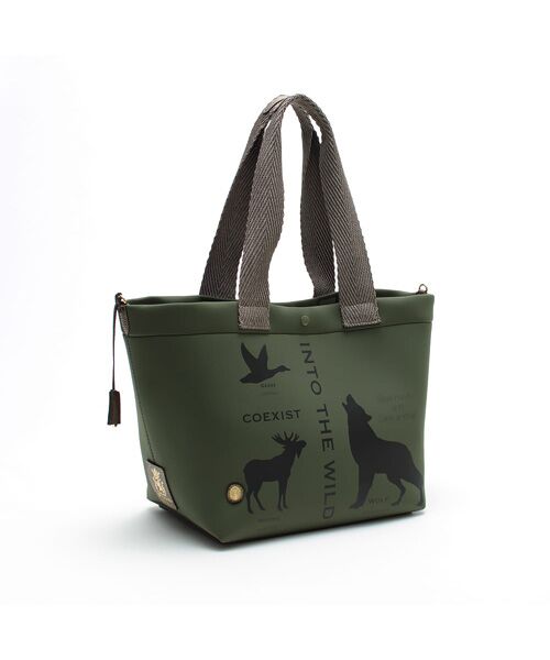 Accesoires De Mademoiselle / アクセソワ・ドゥ・マドモワゼル トートバッグ | マジックライト/キューブトート21cm(Dカン＋)（KHAKI,L）