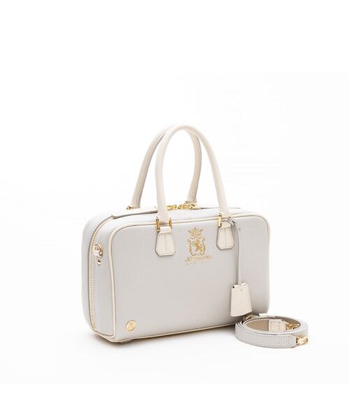 Accesoires De Mademoiselle / アクセソワ・ドゥ・マドモワゼル ショルダーバッグ | モーツァルト/バイカラーボストン25cm(ショルダーストラップ付)（DAUPHIN×MOON）