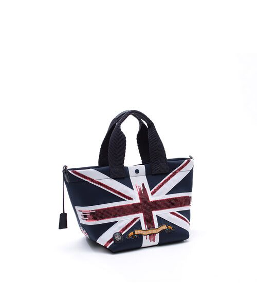 Accesoires De Mademoiselle / アクセソワ・ドゥ・マドモワゼル トートバッグ | マジックライト/ユニオンジャックデイリートート25cm(Dカン+)（MARINO.G）