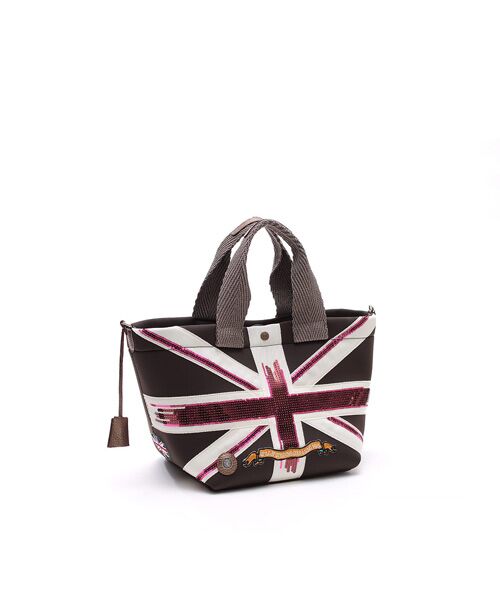 Accesoires De Mademoiselle / アクセソワ・ドゥ・マドモワゼル トートバッグ | マジックライト/ユニオンジャックデイリートート25cm(Dカン+)（MARRON.C）