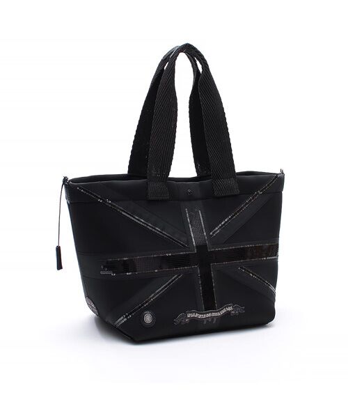 Accesoires De Mademoiselle / アクセソワ・ドゥ・マドモワゼル トートバッグ | マジックライト/ユニオンジャックデイリートート32cm(Dカン+)（NEGRO,A）