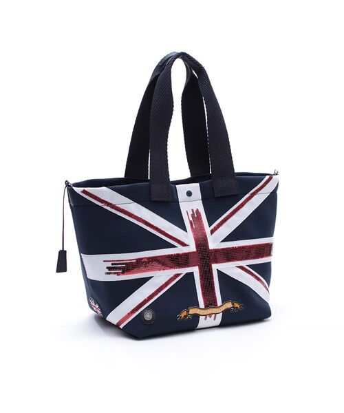 Accesoires De Mademoiselle / アクセソワ・ドゥ・マドモワゼル トートバッグ | マジックライト/ユニオンジャックデイリートート32cm(Dカン+)（MARINO.G）
