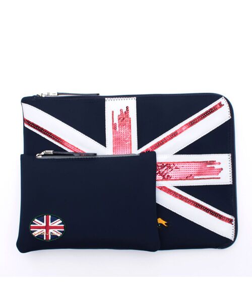 Accesoires De Mademoiselle / アクセソワ・ドゥ・マドモワゼル トラベルバッグ | マジックライト/ユニオンジャックフラットポーチ2セット(S・LL) | 詳細28