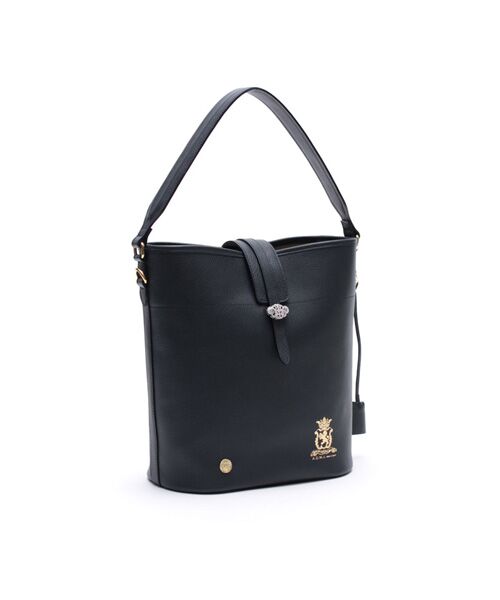 Accesoires De Mademoiselle / アクセソワ・ドゥ・マドモワゼル トートバッグ | クラシックアニルブリロ/アールデコバケットトート25cm(Dカン+)（MARINO）