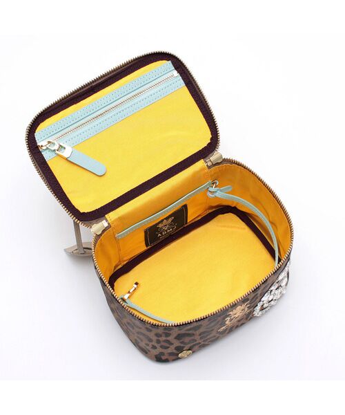 Accesoires De Mademoiselle / アクセソワ・ドゥ・マドモワゼル ショルダーバッグ | フィバナイラ/スワロ付バニティバッグ18cm(ショルダーストラップ付) | 詳細13