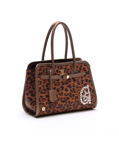 Accesoires De Mademoiselle / アクセソワ・ドゥ・マドモワゼル トートバッグ | フィバナイラ/スワロ付ヘリ巻きベルトトート28cm(Dカン+)（CUOIO）