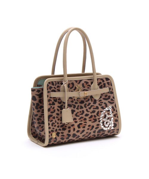 Accesoires De Mademoiselle / アクセソワ・ドゥ・マドモワゼル トートバッグ | フィバナイラ/スワロ付ヘリ巻きベルトトート28cm(Dカン+)（SAND）