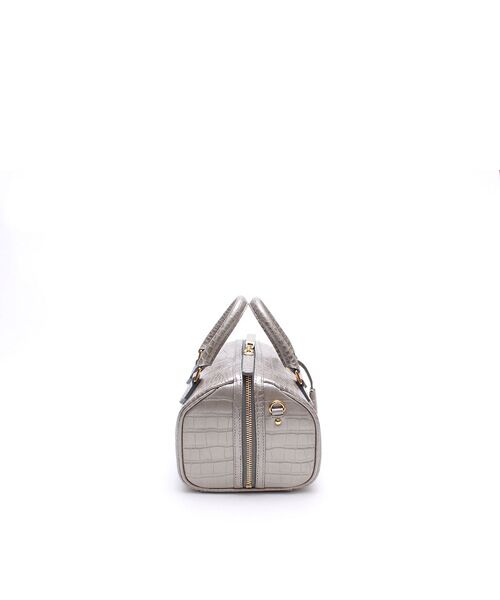 Accesoires De Mademoiselle / アクセソワ・ドゥ・マドモワゼル ショルダーバッグ | クロコ型押しドラムボストン20cm(ショルダーストラップ付) | 詳細3