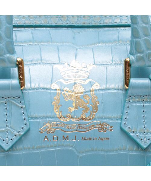 Accesoires De Mademoiselle / アクセソワ・ドゥ・マドモワゼル ショルダーバッグ | クロコ型押しドラムボストン20cm(ショルダーストラップ付) | 詳細14