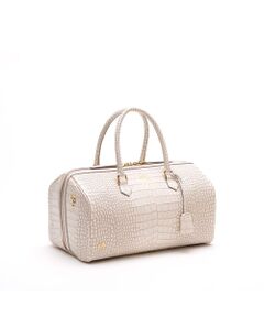 Accesoires De Mademoiselle / アクセソワ・ドゥ・マドモワゼル ボストンバッグ | クロコ型押しドラムボストン32cm(Dカン+)