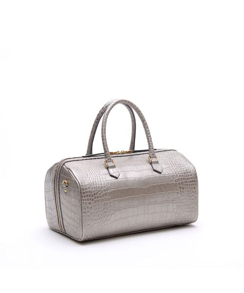Accesoires De Mademoiselle / アクセソワ・ドゥ・マドモワゼル ボストンバッグ | クロコ型押しドラムボストン32cm(Dカン+) | 詳細2
