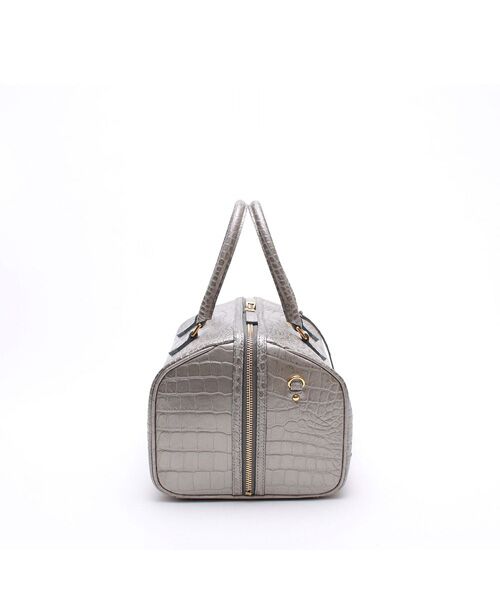 Accesoires De Mademoiselle / アクセソワ・ドゥ・マドモワゼル ボストンバッグ | クロコ型押しドラムボストン32cm(Dカン+) | 詳細3