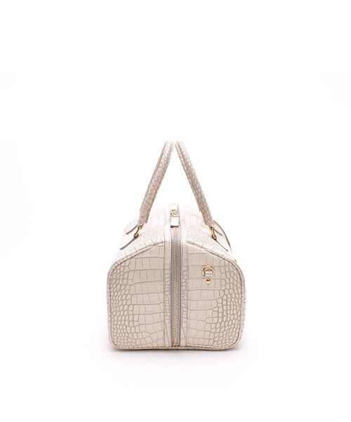 Accesoires De Mademoiselle / アクセソワ・ドゥ・マドモワゼル ボストンバッグ | クロコ型押しドラムボストン32cm(Dカン+) | 詳細8
