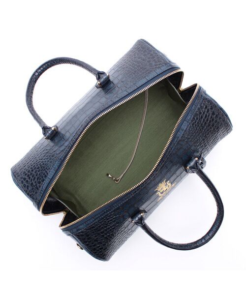 Accesoires De Mademoiselle / アクセソワ・ドゥ・マドモワゼル ボストンバッグ | クロコ型押しドラムボストン32cm(Dカン+) | 詳細11