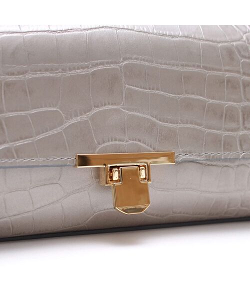 Accesoires De Mademoiselle / アクセソワ・ドゥ・マドモワゼル ショルダーバッグ | クロコ型押しラウンドクラッチショルダー | 詳細5