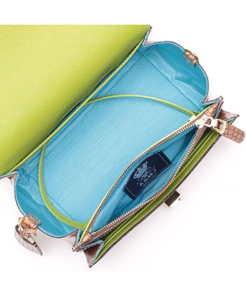 Accesoires De Mademoiselle / アクセソワ・ドゥ・マドモワゼル ショルダーバッグ | クロコ型押しラウンドクラッチショルダー | 詳細6