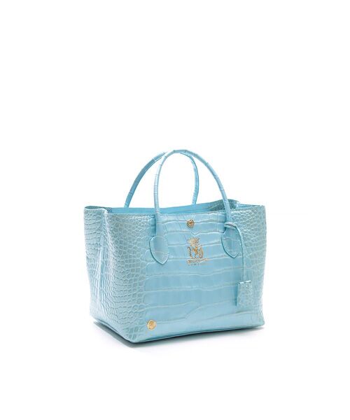 Accesoires De Mademoiselle / アクセソワ・ドゥ・マドモワゼル ショルダーバッグ | クロコ型押しラウンドクラッチショルダー(BABY AZZURO)