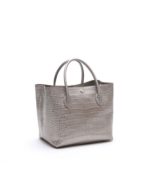 Accesoires De Mademoiselle / アクセソワ・ドゥ・マドモワゼル トートバッグ | クロコ型押しキューブトート25cm(Dカン+) | 詳細2