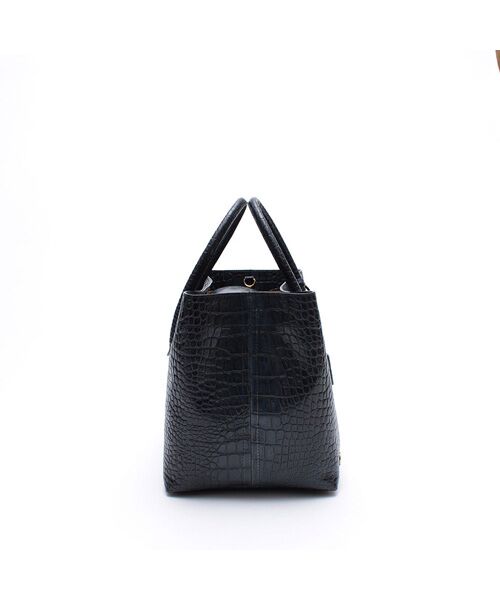 Accesoires De Mademoiselle / アクセソワ・ドゥ・マドモワゼル トートバッグ | クロコ型押しキューブトート25cm(Dカン+) | 詳細18