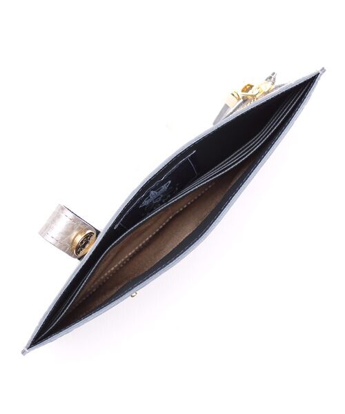 Accesoires De Mademoiselle / アクセソワ・ドゥ・マドモワゼル 財布・コインケース・マネークリップ | クロコ型押しスリムウォレット | 詳細1