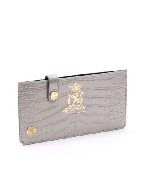 Accesoires De Mademoiselle / アクセソワ・ドゥ・マドモワゼル 財布・コインケース・マネークリップ | クロコ型押しスリムウォレット（GRIGIO）