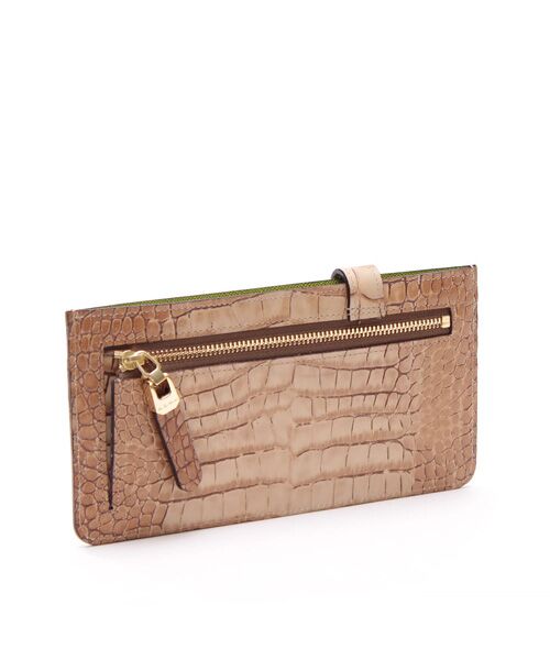 Accesoires De Mademoiselle / アクセソワ・ドゥ・マドモワゼル 財布・コインケース・マネークリップ | クロコ型押しスリムウォレット | 詳細8