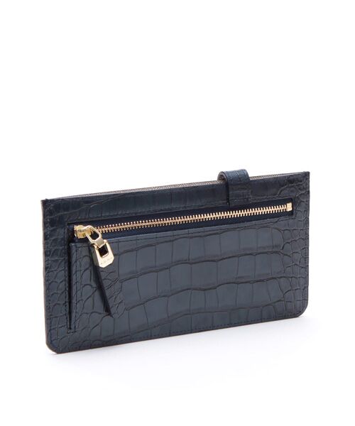 Accesoires De Mademoiselle / アクセソワ・ドゥ・マドモワゼル 財布・コインケース・マネークリップ | クロコ型押しスリムウォレット | 詳細18