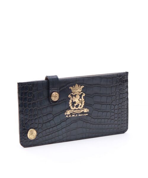 Accesoires De Mademoiselle / アクセソワ・ドゥ・マドモワゼル 財布・コインケース・マネークリップ | クロコ型押しスリムウォレット（MARINE）