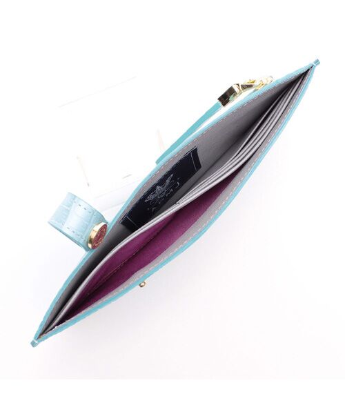 Accesoires De Mademoiselle / アクセソワ・ドゥ・マドモワゼル 財布・コインケース・マネークリップ | クロコ型押しスリムウォレット | 詳細21