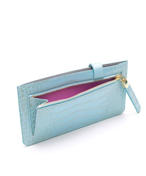 Accesoires De Mademoiselle / アクセソワ・ドゥ・マドモワゼル 財布・コインケース・マネークリップ | クロコ型押しスリムウォレット | 詳細22