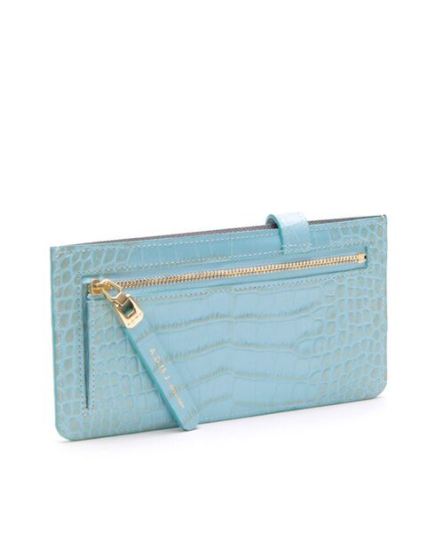 Accesoires De Mademoiselle / アクセソワ・ドゥ・マドモワゼル 財布・コインケース・マネークリップ | クロコ型押しスリムウォレット | 詳細23