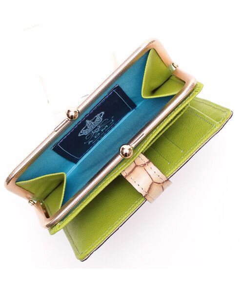 Accesoires De Mademoiselle / アクセソワ・ドゥ・マドモワゼル 財布・コインケース・マネークリップ | クロコ型押しガマグチスモールウォレット | 詳細1