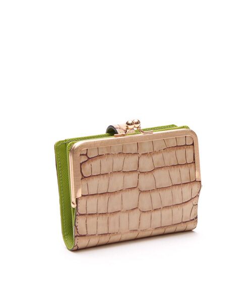 Accesoires De Mademoiselle / アクセソワ・ドゥ・マドモワゼル 財布・コインケース・マネークリップ | クロコ型押しガマグチスモールウォレット | 詳細3