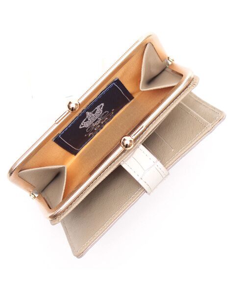 Accesoires De Mademoiselle / アクセソワ・ドゥ・マドモワゼル 財布・コインケース・マネークリップ | クロコ型押しガマグチスモールウォレット | 詳細6