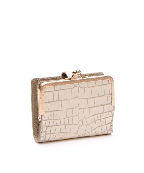 Accesoires De Mademoiselle / アクセソワ・ドゥ・マドモワゼル 財布・コインケース・マネークリップ | クロコ型押しガマグチスモールウォレット | 詳細8