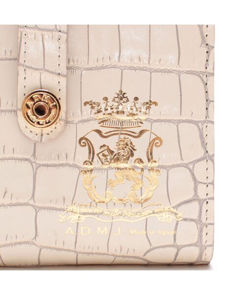 Accesoires De Mademoiselle / アクセソワ・ドゥ・マドモワゼル 財布・コインケース・マネークリップ | クロコ型押しガマグチスモールウォレット | 詳細9