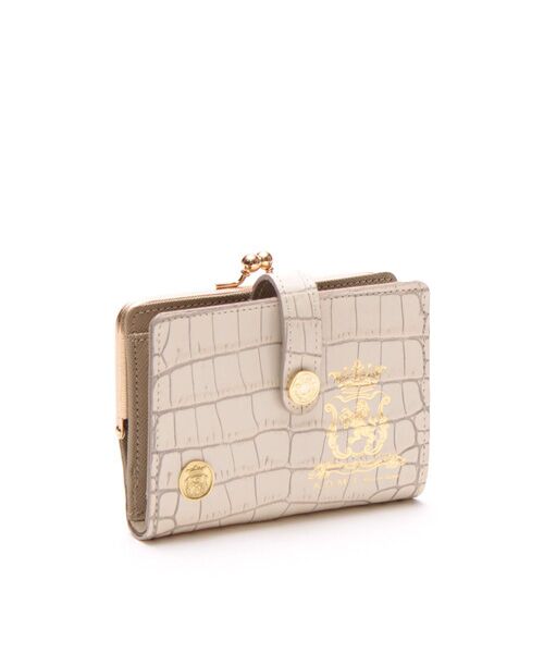 Accesoires De Mademoiselle / アクセソワ・ドゥ・マドモワゼル 財布・コインケース・マネークリップ | クロコ型押しガマグチスモールウォレット（AVORIO）
