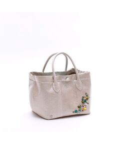 Accesoires De Mademoiselle / アクセソワ・ドゥ・マドモワゼル ボストンバッグ | スネークレザー/スワロフスキー・クリスタルボストン20cm