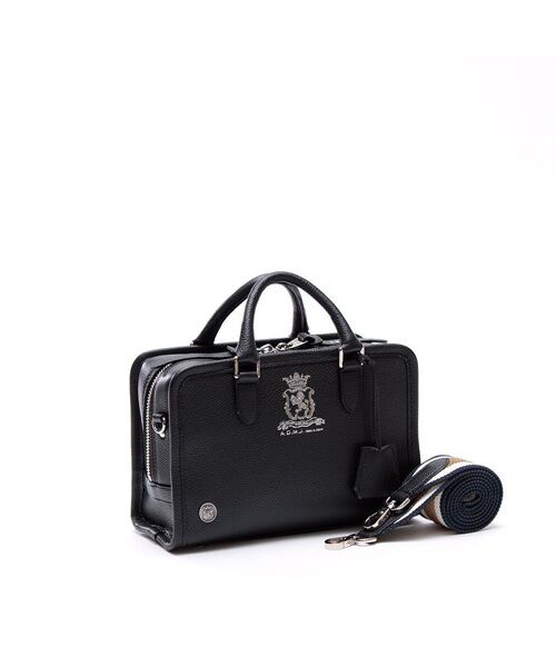 Accesoires De Mademoiselle / アクセソワ・ドゥ・マドモワゼル ボストンバッグ | モーツァルトヘリ巻きボストン23cm(BLACK)